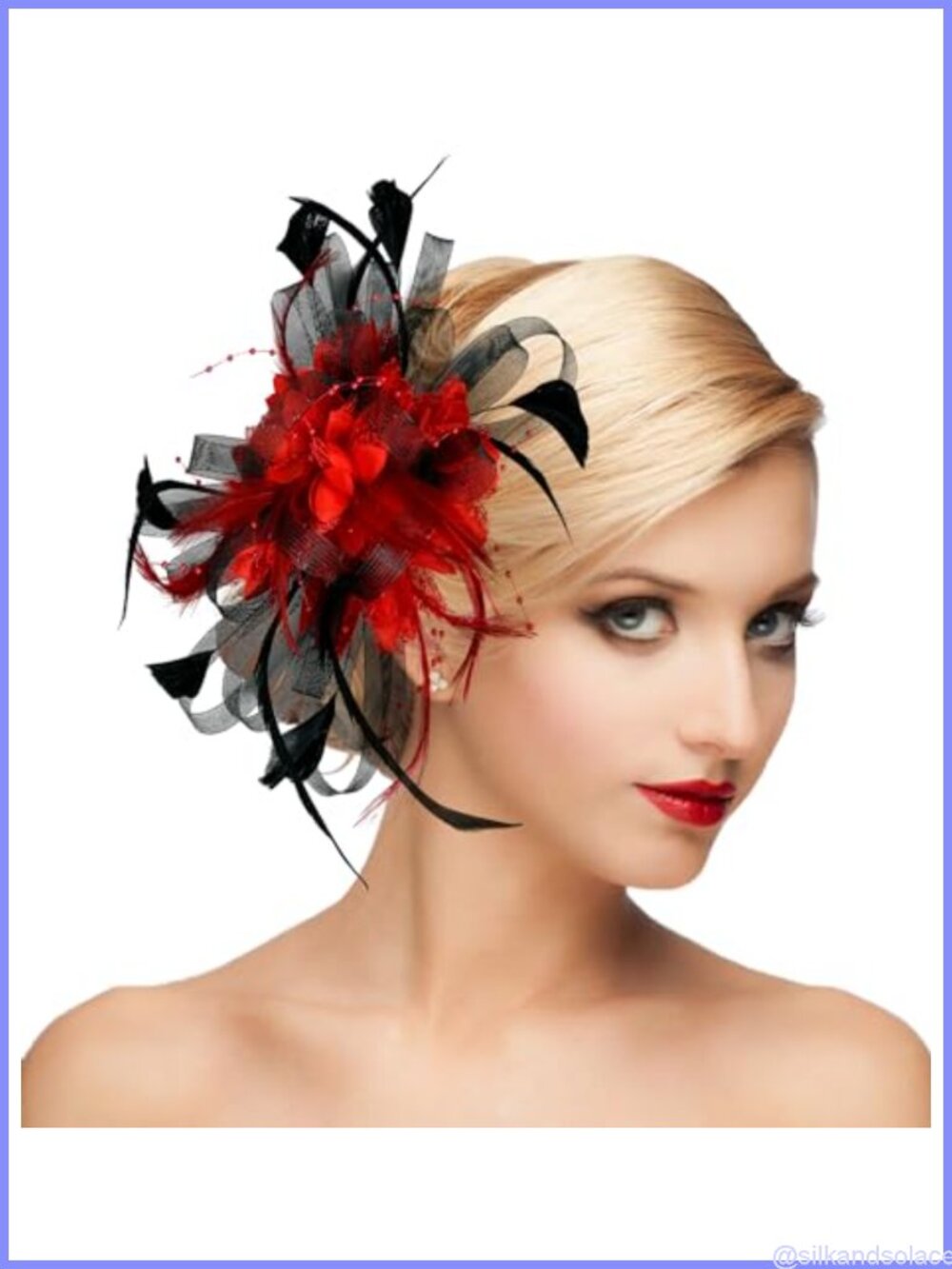 Handmade Feather Fascinator Hat Vintage 20s Wedding Derby Headpiece Hair Clip
